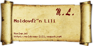 Moldován Lili névjegykártya