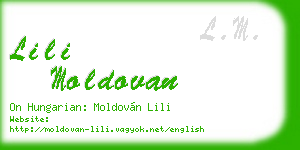 lili moldovan business card